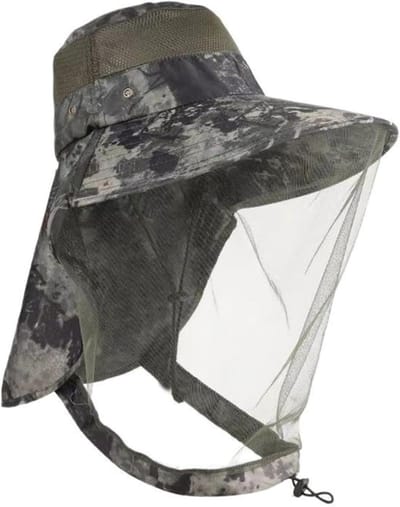 Insectenhoed - Muggennet hoed - Buitenactiviteiten - 360 graden bescherming - Eén maat - Camouflage
