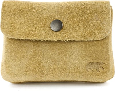 Bear Design Pietje Suede Leren Portemonneetje - Bisquit