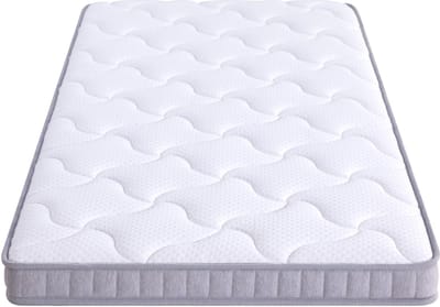 Pocketveringmatras 90x190 - Matras voor Slaapbank en Opklapbed - 7-Zone Ondersteuning - Schuim en Vering - Logeerkamer - Wit