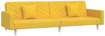 Slaapbank - Uitklapbaar - Slaapstoel - Logeerbed - Zetelbed - Slaapfauteuil - Vouwbed - 2 persoons - Zeer comfortabel - Geel