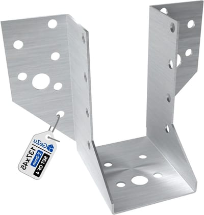 Houtverbinder Set - Balkschoen Bevestiging - Houtconstructie Bouwen - Verzinkt Staal - 45 x 137 mm - Zilverkleurig