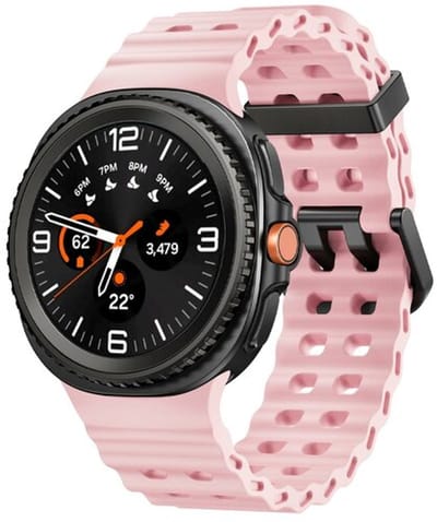 By Qubix - smartwatch bandje - Compatible Samsung bandje - Marine siliconen band - Lichtroze - Geschikt voor Samsung Galaxy Watch 9 (40/44mm) - Watch 8 (40/44mm) - Watch 8 Classic (46mm)