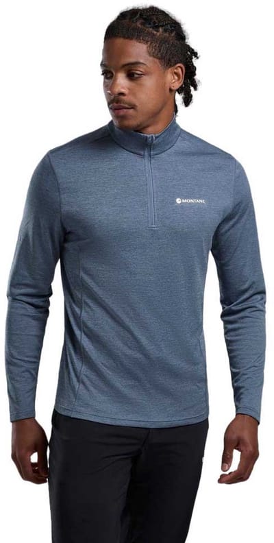 Montane Dart Half Zip T-shirt Met Lange Mouwen Blauw XL Man