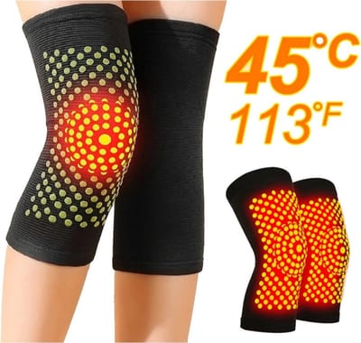 2 Stuks Zelfverwarmende Kniebrace voor Artritis, Gewrichtspijn en Spierpijn – M (40-60KG) Kniepijn Verlichting, Ondersteuning en Herstel, Knie Massager & Been Warmer voor Letselherstel en Comfort
