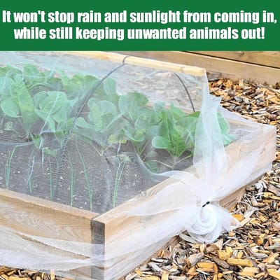 Fijnmazig Insectennet voor Groenten 3 x 15 m - Tuinbescherming, Plantenbescherming en Vogelscherm tegen Insecten en Schade aan Fruit en Bloemen