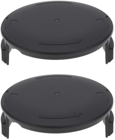 Dailygoods- Grasmaaier Spoel Dop 86x34mm - 2x Spoel Cap - Kunststof - Zwart - Slijtvast - Bescherming Lijnspoel - Spoeldop