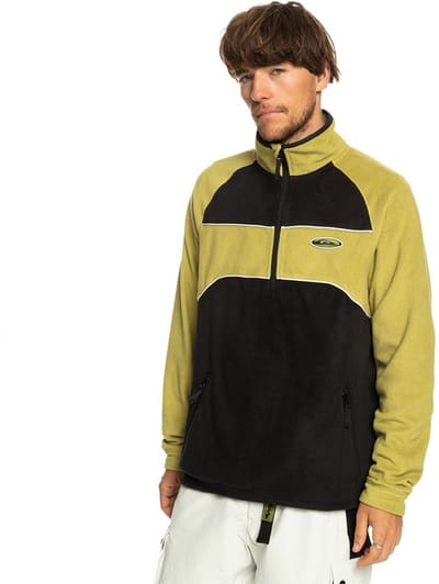 Quiksilver Powder Chaser Fleece Met Halve Rits Zwart XL Man