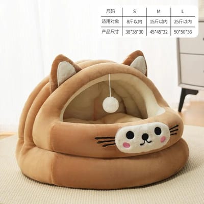 Bedmand Kattenmand Gezellig Kittens Kussen Kattenhuis Tent Zacht Warm Kleine Hond Mat Tas Wasbare Bedden en Meubels Huisdierbenodigdheden 38x38x30cm 1pcs