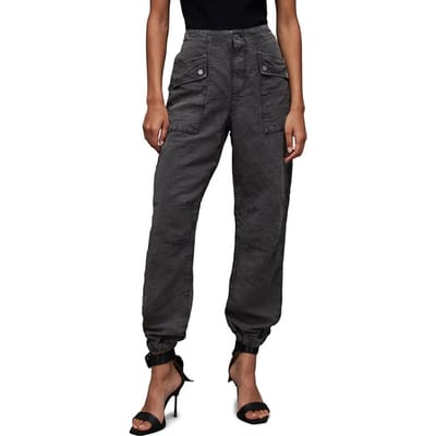 AllSaints Val Trouser Anthracite Maat: 10 | Straight Broeken Outlet | Dames | Grijs