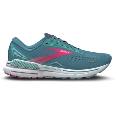 Brooks Adrenaline GTS 23 - Hardloopschoen - Stormblauw / Roze / Aqua - Maat 6