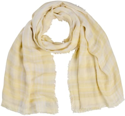 camel active Zachte geweven sjaal van katoenmix - Maat womenswear-OS - Citroengeel