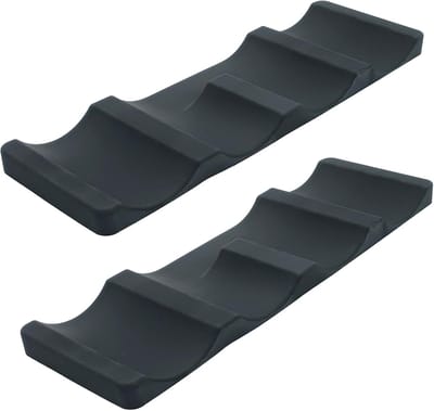 2 stuks - Flessenrek - Siliconen Flessenrek - Wijnstapelaar - Koelkast Flessenrek - Stapelbaar - Geschikt voor Keuken, Koelkast, Aanrecht, Eetkamer - 29 x 9,5 x 1,5 cm - Zwart