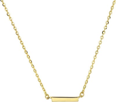 Sparkle14 Ketting Balkje 1,0 mm 41 + 4 cm - Goud