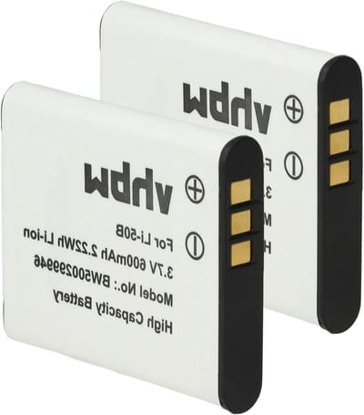 Camera Accu - Reservebatterij Oplaadbaar - Fotografie Uitbreiden - Getest op Kwaliteit - 600mAh 3.6V - Zwart