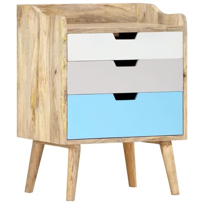 vidaXL - Nachtkastje - 47x35x63 - cm - massief - mangohout