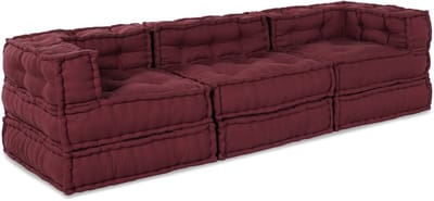 vidaXL - Modulebankeenheid - Stof - Bordeaux - 210 - x - 70 - x - 56 - cm