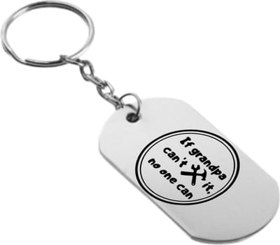 Akyol - If grandpa can't fix it, no one can sleutelhanger - Opa cadeau - Oma en Opa cadeau - Familie cadeau - Bedankje - Bedank cadeau - Familie kado - Gegrafeerd - Gegraveerde sleutelhanger