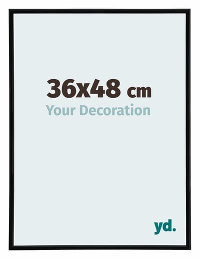 Your Decoration - Puzzellijst 36x48 cm - Zwart Hoogglans - Puzzellijst 500-1000 stukjes - Kunststof Fotolijst - Annecy