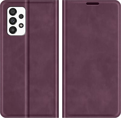 Just in Case hoesje geschikt voor Samsung Galaxy A33 - Hoesje met Pasjeshouder - Luxe Book Case - Paars