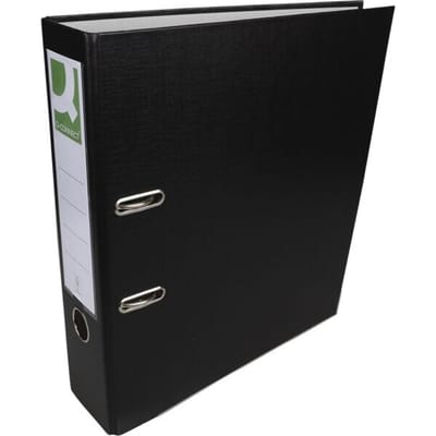 Q-CONNECT ordner, voor ft A4, uit PP en papier, met beschermrand, rug van 8 cm, zwart