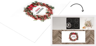 Keukenloper - Loper keuken - Winter - Mistletoe - Tekst - 120x60 cm - Keukenloper vinyl