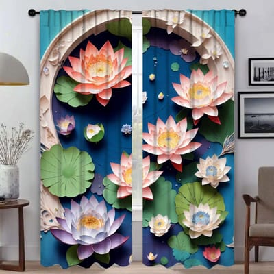 Moderne Woonkamer Gordijnen 2 Stuks 3D Bloem Gordijnen voor Slaapkamer Jaloezieën Verduisterend Gordijn Scheidingswand Halloween Decoratie Kind W50xH70cmx2pcs-CL