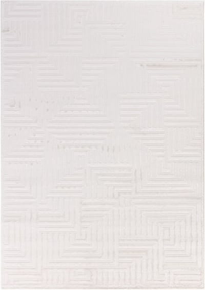Flycarpets Cara Modern Japandi Cubico Vloerkleed - Creme - 120x170 cm