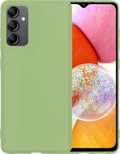 Hoesje - Geschikt voor Samsung Galaxy A14 - Sterk & Shockproof - Siliconen Case - Hoes Cover - Telefoonhoes - Groen