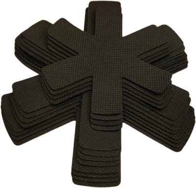 Panbeschermers Set - Potbeschermers - Kookgerei Organiseren - Antislip & Snijdbaar - 3 Maten - Zwart