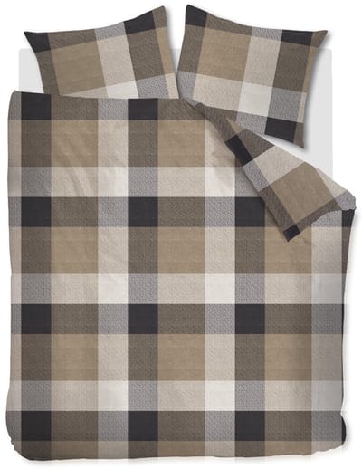 Beddinghouse Dekbedovertrek Flanel Dario Taupe 2 persoons