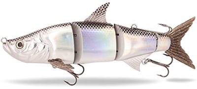 Sleepaas Swimbait - Groot Vis Aas - Snoek Vissen - Magnetisch Tophaak Systeem - 27 cm - Silver Star