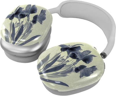 Hoofdtelefoon Covers - Oorschelp Bescherming - Dagelijks Gebruik - 360 Graden Bescherming - Anti-Kras - Blauw Bloemen