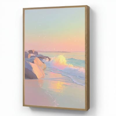 Wandlamp 70x100 cm - Oplaadbaar - Zomerlicht - Strand - Fonkelende accenten - Wandlampen binnen woonkamer - Slaapkamer lamp - Decoratieve nachtlamp - Vloerlamp draadloos