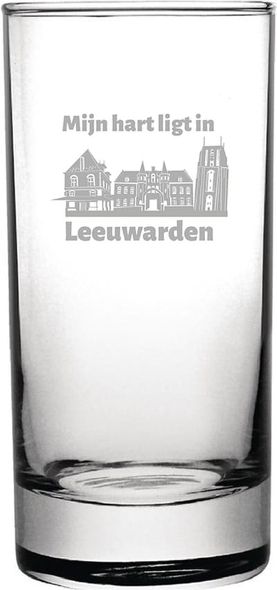 Gegraveerde longdrinkglas 28,5cl Leeuwarden