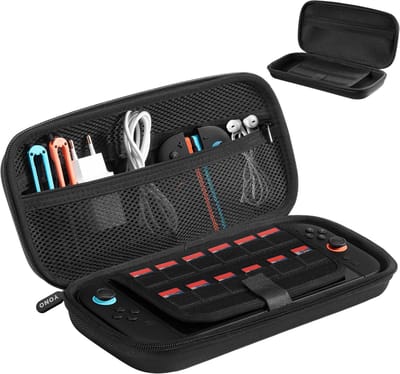 YONO Case geschikt voor Nintendo Switch 2 - Beschermhoes - Hoesje met Opbergvak voor Games en Accessoires - Zwart