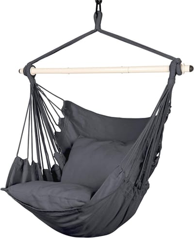 Comfortabele Hangmat Stoel Schommel voor Binnen en Buiten met Kussens