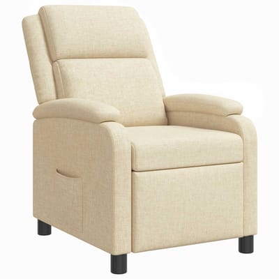 vidaXL - Recliner - Crèmekleurig - Stof