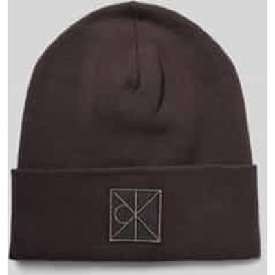 Calvin Klein Muts Emblem Patch Fine Rib Beanie - Fashion Wear - Volwassen