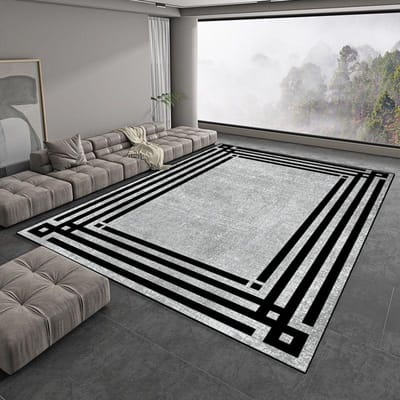 Licht Luxe Grijs Grote Vloerkleden voor Woonkamer Europees Eenvoudig Slaapkamer Decoratie Tapijt Zacht Antislip Lounge Salontafels Mat 60*90cm