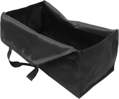 Haardhout Tas - Draagbare Opslag - Haardhout Vervoeren - Uitbreidbaar Ontwerp - 61x30x25cm - Zwart