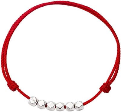 Zilveren Enkelbandje - Voetketting Dames - Zomergarderobe - Waterdicht Design - Niet gespecificeerd - Rood Zilver