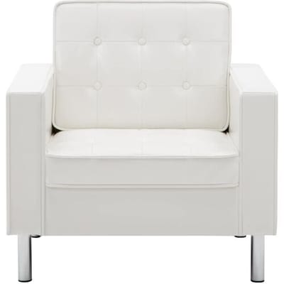 vidaXL Fauteuil Wit 75x70x75 cm Kunstleer