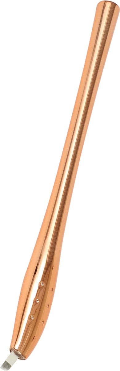 Microblading Pen - 5 Stuks – Rose Goud - Eyebrow Tattoo Pen – 12F – 0.25 mm – Met handige spons aan achterkant om het pigment in de huid te poetsen – GGD goedgekeurd