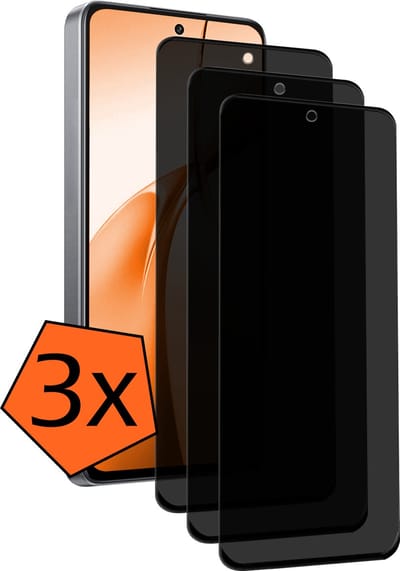 Screenprotector - 3 Stuks - Geschikt voor OnePlus Nord CE4 - Privacy Filter - Gehard Glas - Beschermglas - Tempered Glass - Screen Protector