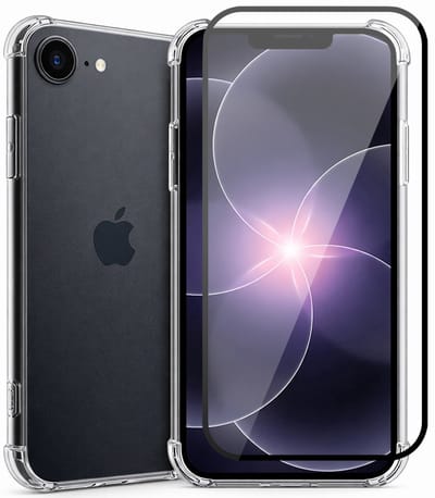 Hoesje geschikt voor iPhone 17e - Screenprotector Volledig Dekkend Glas - Shockproof Transparant