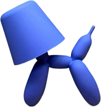 Draadloze Ballon Hond Tafellamp - Oplaadbaar LED Decoratief Nachtlampje met Dimbare Touch Bediening (Blauw)