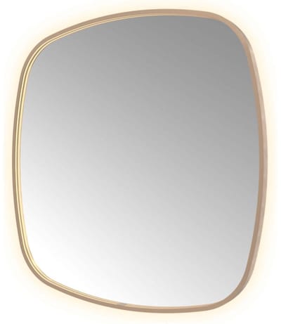 Hotbath &More Mirrors Contour LED Badkamerspiegel - Figuur - 100 x 100 cm - Geborsteld Koper Pvd