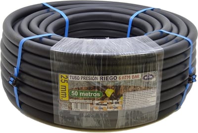 Zwarte druppelslang voor tuinirrigatie, 50 meter polyethyleen