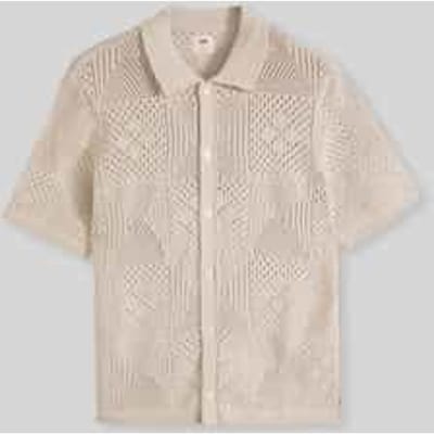 Overhemd Korte Mouw Levis Gebreid shirt met korte mouwen voor in de kampeerstijl