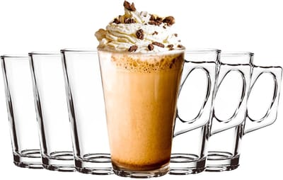 Majestix Latte Macchiato Glazen - Set van 6 glazen - 230 ML - Latte Macchiato - Cappuccino - Espresso - Koffie - Thee
